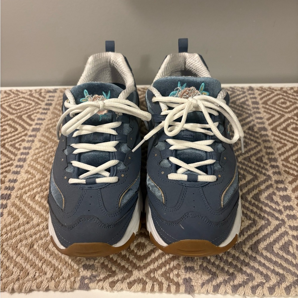Skechers Women's Navy and White Sneakers